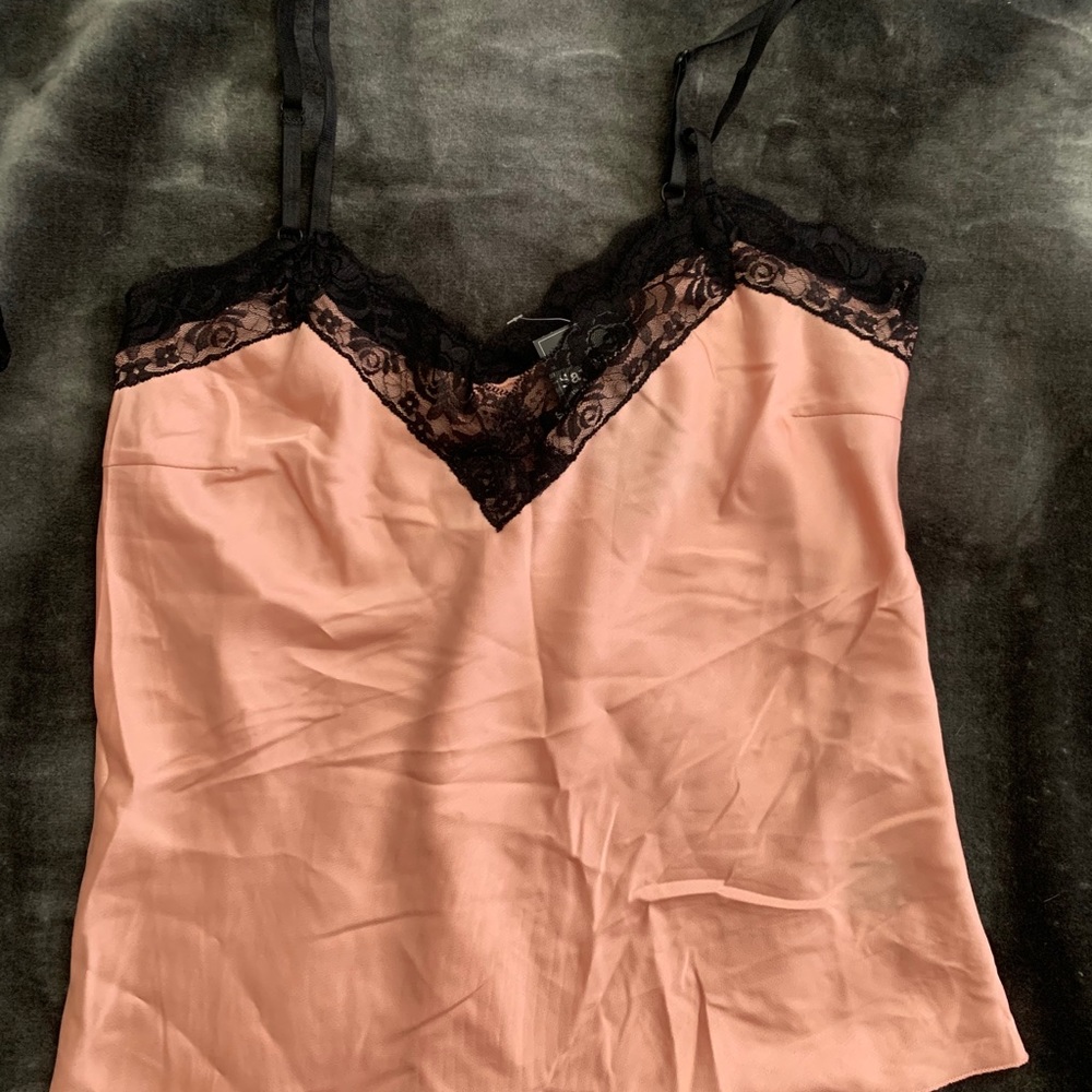 Pink satin blouse . Brand new.
